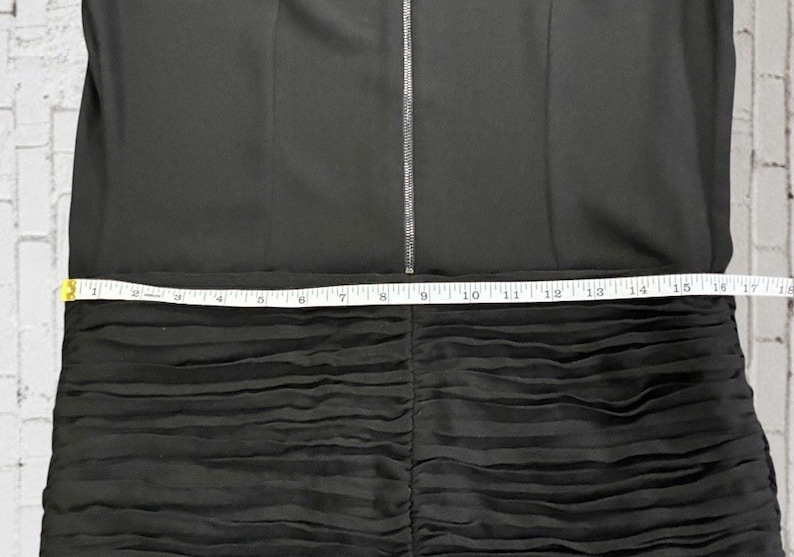 NWT BCBG Max Azria Black Lindzey Ruched Skirt SS Mini Dress Size 8 immagine 12