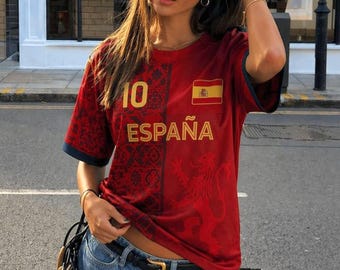 Maglia da calcio della Spagna 2026, maglia da calcio per ragazzi e ragazze, maglia da calcio della Spagna per bambini/adulti, regalo per il giorno della partita