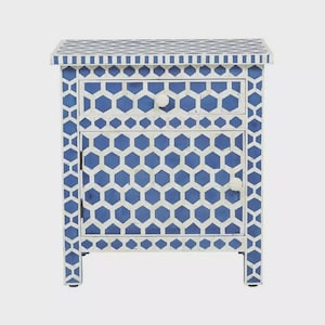 Bone inlay Floral Pattern Bedside table, 3 Drawer Night Chest, Nightstands Handmade furniture bone inlay furniture Home living Décor