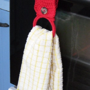 Crochet Kitchen Towel Holder image 3
