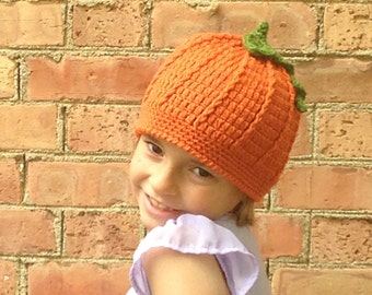 Crochet Pumpkin Hat Cap Beanie