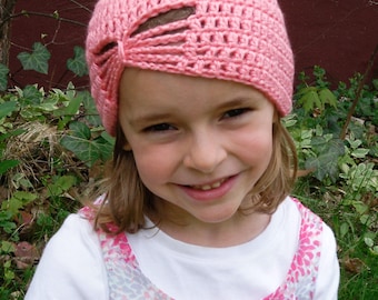 Butterfly Beanie, Crochet Beanie Hat--Any Size, Made to Order