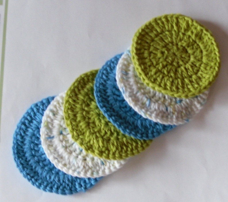 Crochet Round Cotton Scrubbers image 2