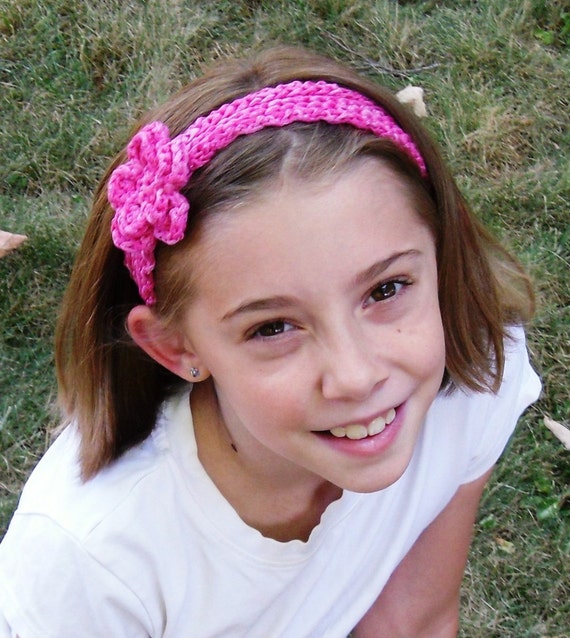 SAME Hot Pink Floral Stretch Headband Huachi Floral Knotted Stretchy Headbands, 4-Pack, Hot Pink  main image 3