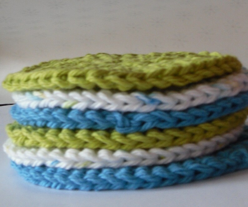 Crochet Round Cotton Scrubbers image 4