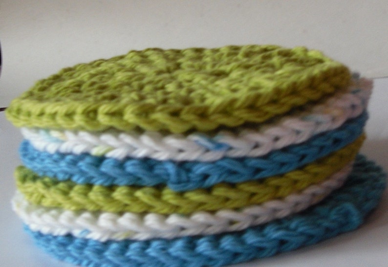 Crochet Round Cotton Scrubbers image 3