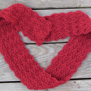 Red Crochet Scarf image 1