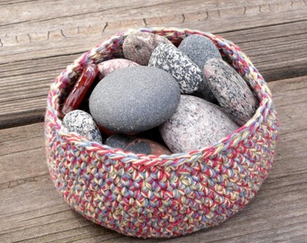 Small Crochet Bowl, Stash Basket, Display Bowl, Decoration