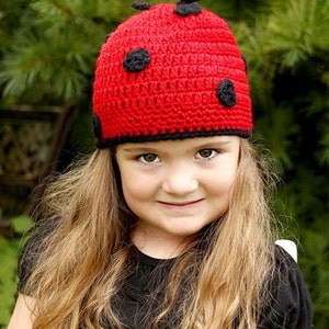 Crochet Ladybug Hat BeanieAny Size image 4