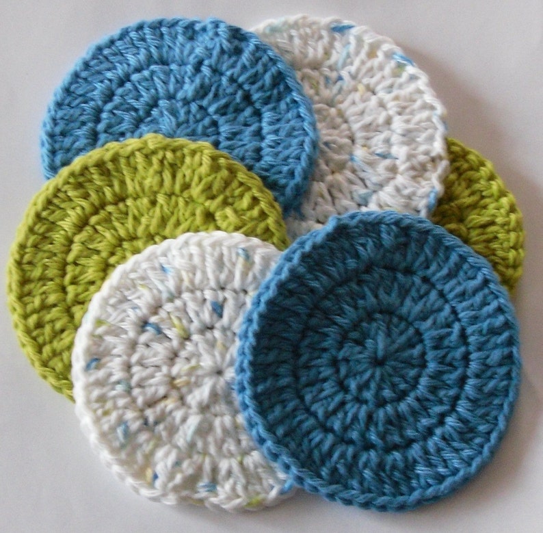 Crochet Round Cotton Scrubbers image 1