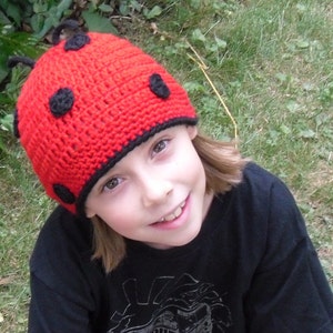 Crochet Ladybug Hat BeanieAny Size image 3