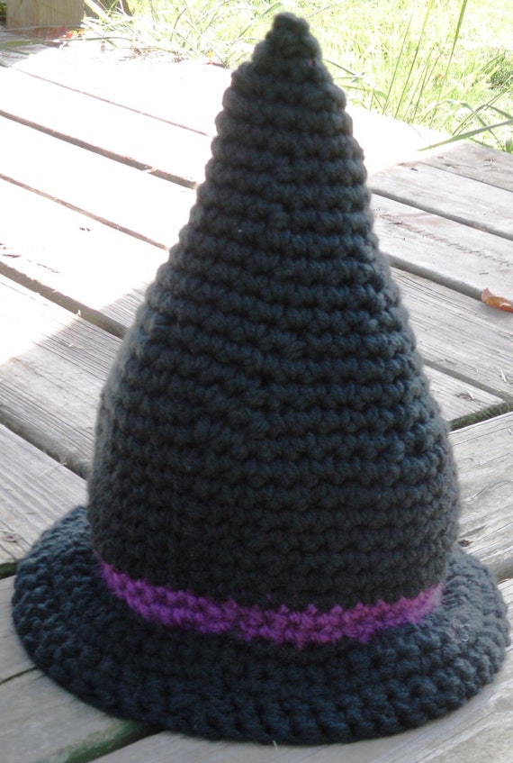 かぎ針編みの魔女または魔法使いの帽子 - あらゆるサイズ - Etsy 日本