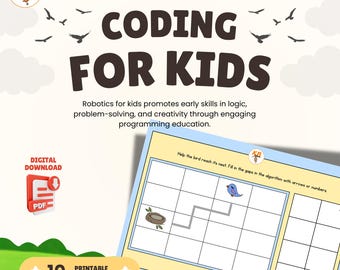 Scheda di lavoro sugli uccelli per bambini: attività STEM (download digitale)