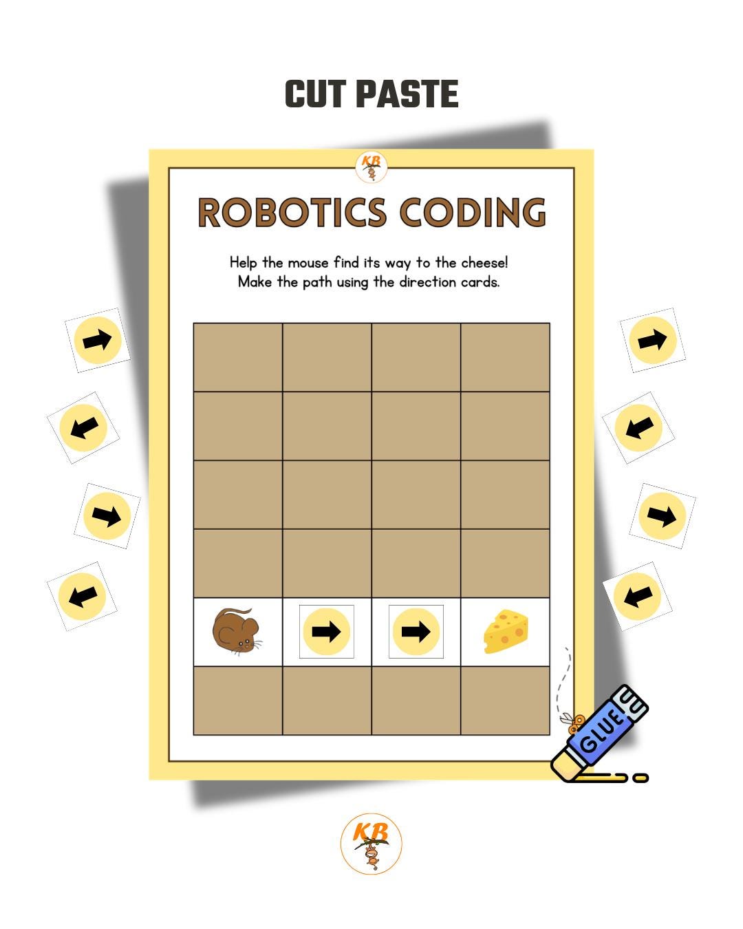 Preschool Direction Coding Robotics Coding Activity for Kids | Directional Worksheet |preschool ...