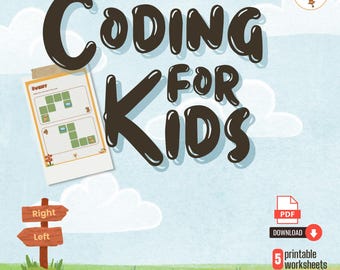 Folha de exercícios de programação para crianças: setas (PDF digital)
