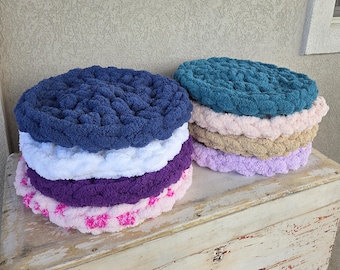 Hand Knit Chenille Pet Bed Cushion: Removable/Cozy/Soft/Thick/Cat/Dog/MEDIUM