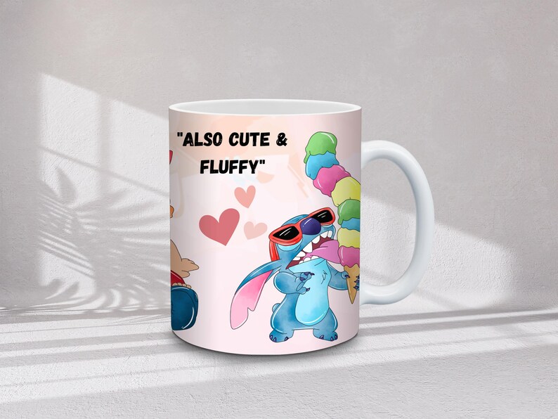 30+ Stitch muggomslagspaket | Tecknade figurer omslag | 11oz och 15oz sublimeringspaket, direktnedladdning bild 10