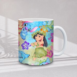 30+ Stitch muggomslagspaket | Tecknade figurer omslag | 11oz och 15oz sublimeringspaket, direktnedladdning bild 11