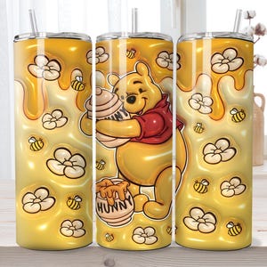 Winnie Pooh 20oz Skinny Tumbler Sublimation Designs, Cartoon Pooh Tumbler Png, Winnie The Pooh Wrap, Instant Download #STD