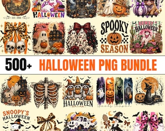 500+ Halloween Mega Bundle Png ,Spooky Vibes Png ,Retro Halloween Png, Bundle Fall Png Bundle Halloween Horror Png , Instant Download