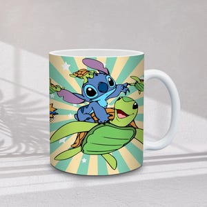 30+ Stitch muggomslagspaket | Tecknade figurer omslag | 11oz och 15oz sublimeringspaket, direktnedladdning bild 6