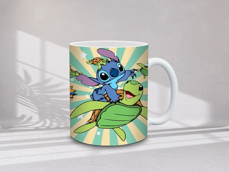 30+ Stitch muggomslagspaket | Tecknade figurer omslag | 11oz och 15oz sublimeringspaket, direktnedladdning bild 6