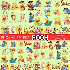 Winnie the Pooh Clip Art/SVG Designs/ Classic Winnie the Pooh/ Classic Pooh Pack/ Watercolor Winnie the Pooh