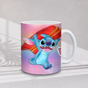 30+ Stitch muggomslagspaket | Tecknade figurer omslag | 11oz och 15oz sublimeringspaket, direktnedladdning bild 12