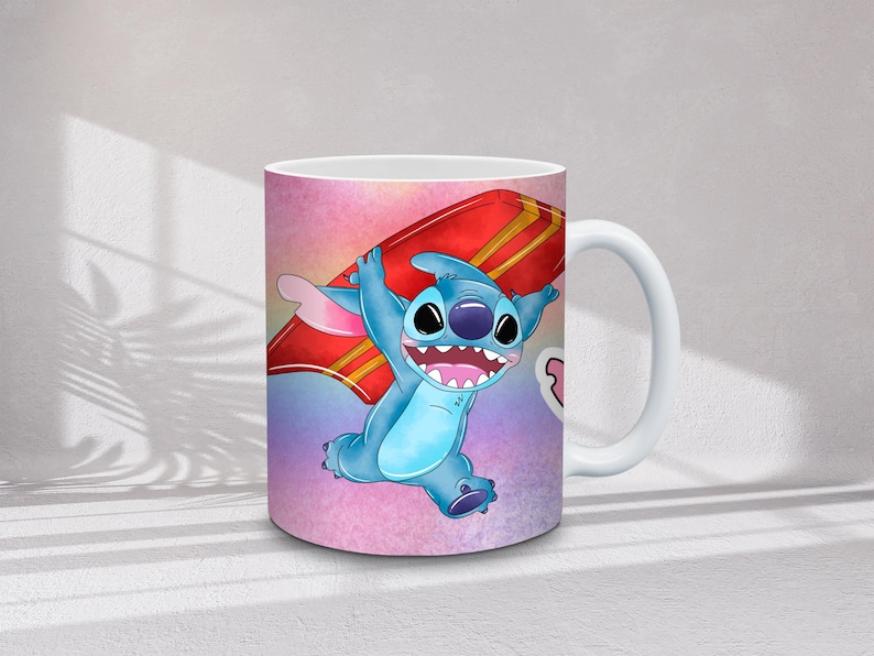 30+ Stitch muggomslagspaket | Tecknade figurer omslag | 11oz och 15oz sublimeringspaket, direktnedladdning bild 12