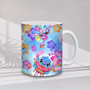 30+ Stitch muggomslagspaket | Tecknade figurer omslag | 11oz och 15oz sublimeringspaket, direktnedladdning bild 4