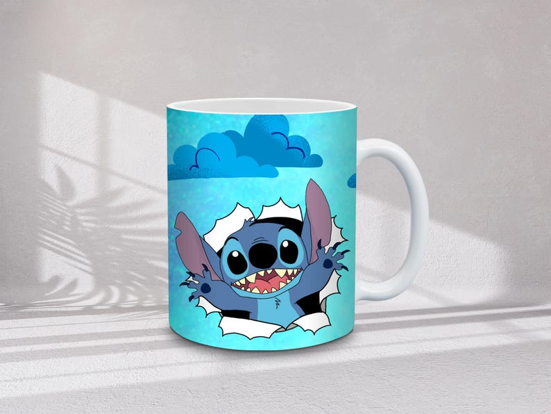 30+ Stitch muggomslagspaket | Tecknade figurer omslag | 11oz och 15oz sublimeringspaket, direktnedladdning bild 8