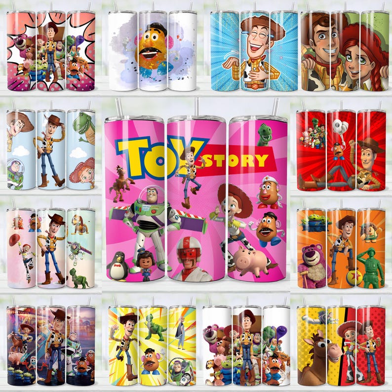120+ Toy Story Tumbler Wrap Bundle, Instant Download 20oz Tumbler PNG Wraps Design, Digital 20 oz Skinny Tumblers Designs image 5