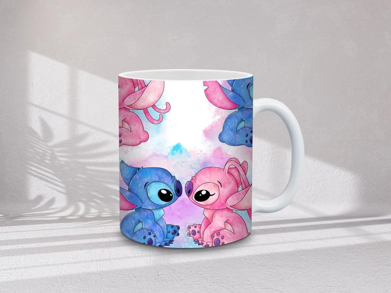 30+ Stitch muggomslagspaket | Tecknade figurer omslag | 11oz och 15oz sublimeringspaket, direktnedladdning bild 9