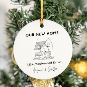 New Home Ornament, Personalised New Home Bauble, New Home Decor, Housewarming Gift, New Home Gift for Couples, New Home Gift