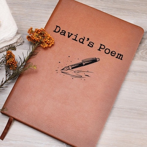 Gepersonaliseerde poëziedagboek, songwritingdagboek, poëziecadeau voor schrijvers, gedichtennotitieboekje, aangepast poëzieboek, gepersonaliseerd notitieboekje voor dichter