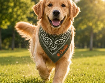 Bandana personalizzata ricamata, bandana personalizzata per cani, bomboniere per addio al nubilato, foulard unisex per uomo, accessorio fazzoletto da taschino