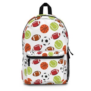 Sports-Themed Backpack, Athletic Gear for Kids, Sports Lover&#39;s Bag, School Backpack, Gym Essentials, Ideal for Gifts