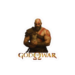 God of War Sticker, Kratos Sticker, Laptop Sticker, Unique Decor, Custom Gift for Gaming Fans, Video Game Collectible