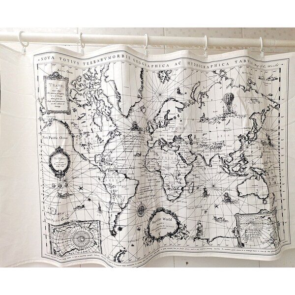 Kid World Map Shower Curtain Etsy