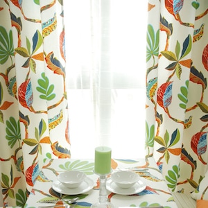 Window Curtain Panel/Window Treatment/Bedroom Curtain Drape/Kitchen/Child Playroom/Bathroom Shower Curtain/Nursery-Summer Palm Tropical,GIFT