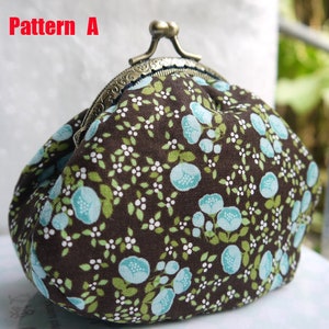 Porta-moedas com fecho de latão, carteira com moldura, estojo para batom, porta-joias, porta-cosméticos, estojo para maquiagem, suporte para fone de ouvido - flor silvestre