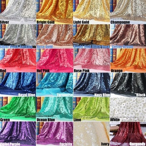 Campione di campioni di paillettes Glitz, spedizione gratuita, 23 colori, paillettes, tessuto per tovaglie, corridori, cabine fotografiche, feste, matrimoni-funziona per tutti i negozi di tessuti
