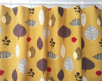 Cortina de café para ventana, cortina de ducha para baño, cortina para sala de estar, regalo de cumpleaños - Hoja de árbol
