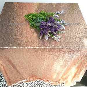 Rose Gold Sequin Glitz Wedding Cake Tablecloth,Rectangle Square Round Oval,Party,Cocktail---23 colors,Runner,Photography Backdrop,FREE GIFT