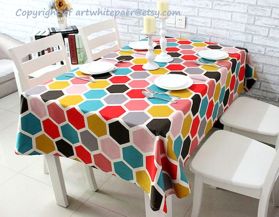 Geometrisch Runde Tischdecke Symmetrisches Muster
