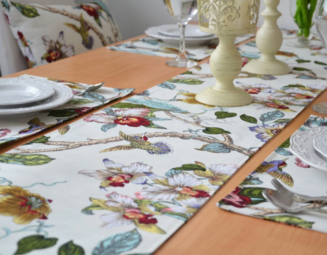 Runde Tischdecke Mit Kolibri-Blumen-Muster – Elastisch, Waschbar, Für Küche, Party Oder Picknick