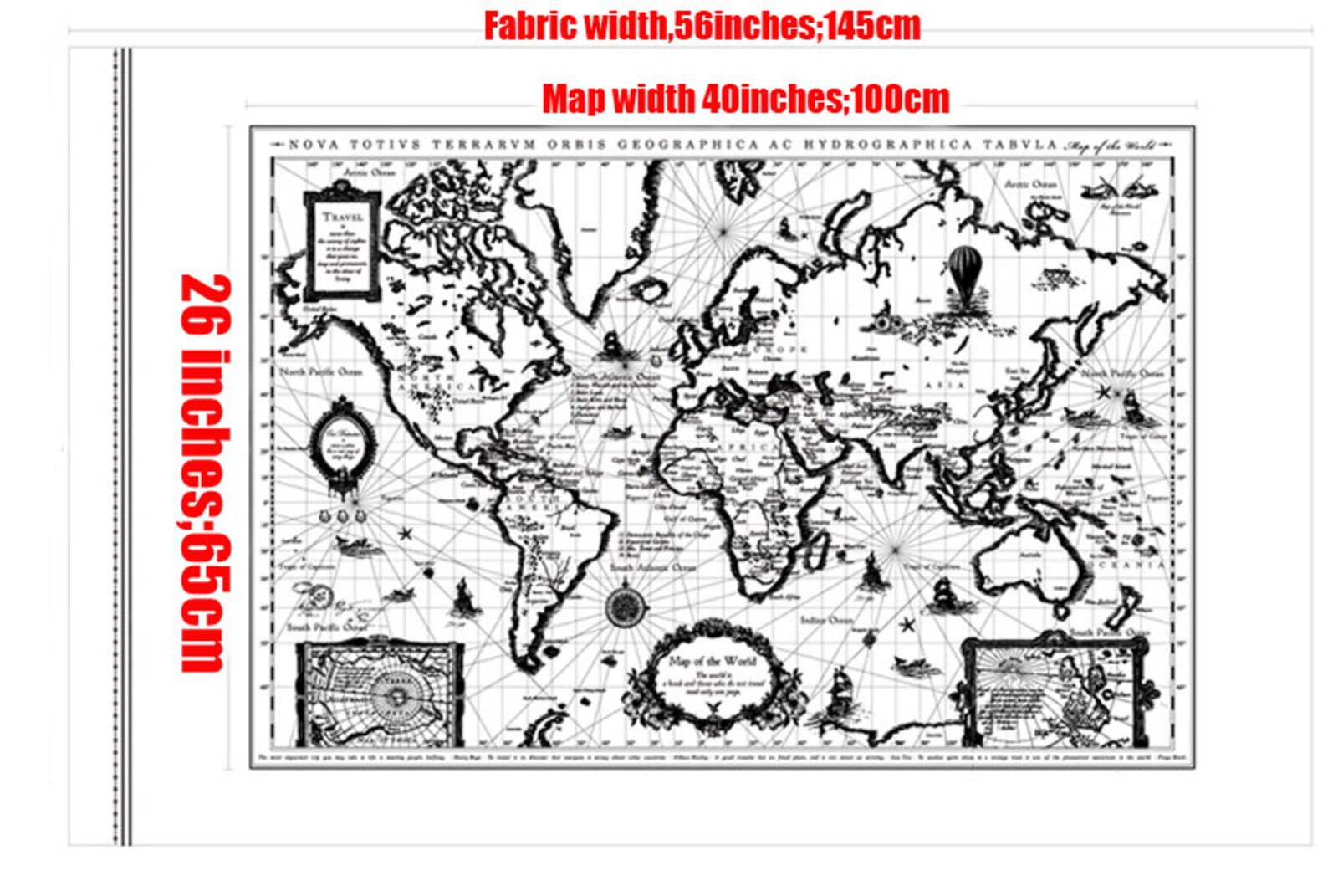 Tablecloth Cotton Linen World Map Rectangle Square Round Etsy