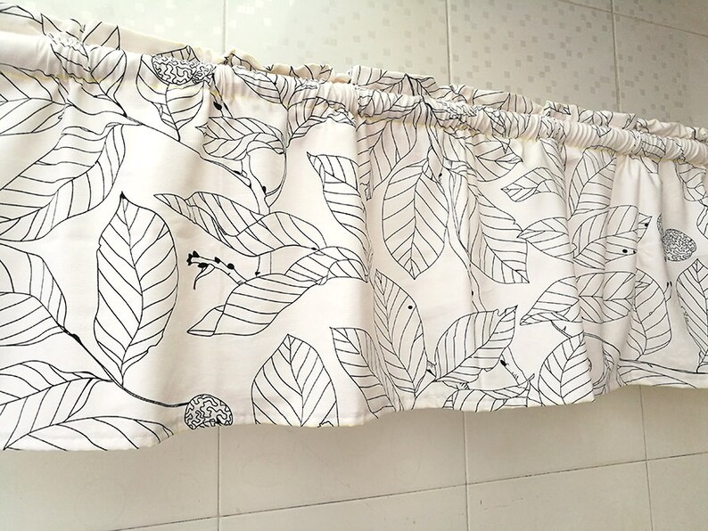 Cafe Curtain Window ValanceWindow TreatmentKitchenKids NurseryBedroom Curtain DrapeBathroom Shower Curtain-Cherry Tree Flower,FREE GIFT