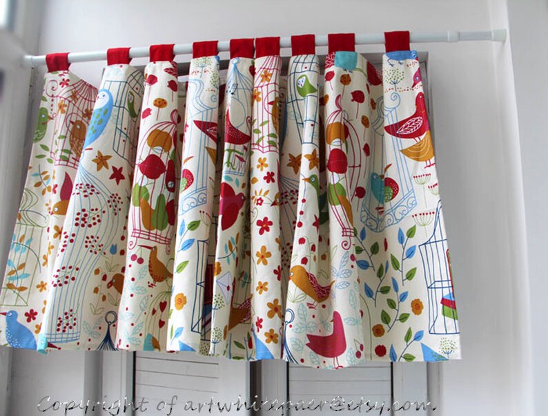 Tab Top Cafe Curtain Window Valance/kitchen Curtain/kids Etsy