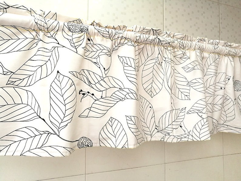 Cafe Curtain Window ValanceWindow TreatmentKitchenKids NurseryBedroom Curtain DrapeBathroom Shower Curtain-Cherry Tree Flower,FREE GIFT